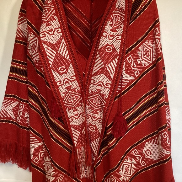 Vintage Western Aztec Poncho Made in Ecuador one size fits most - Picture 3 of 7